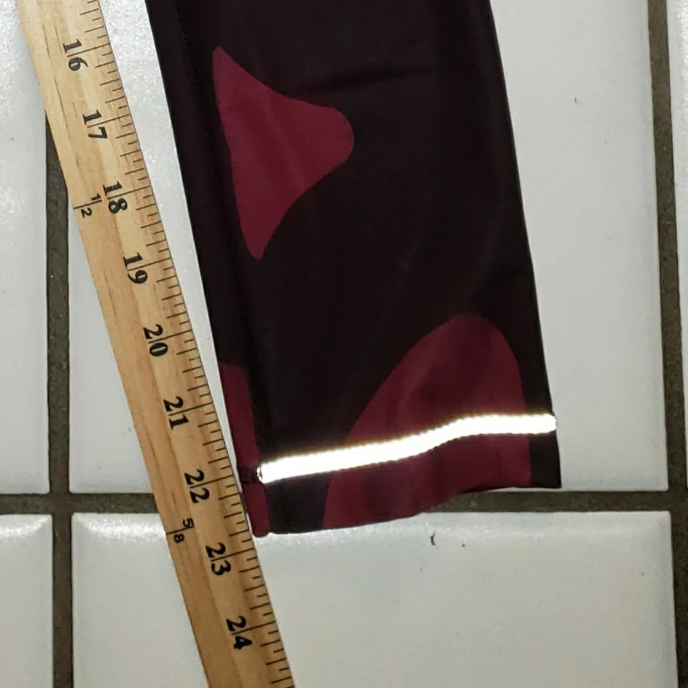 Lululemon All Sport Crop Back Spin Stroke Dashing Purple Black Leggings 2 Yoga